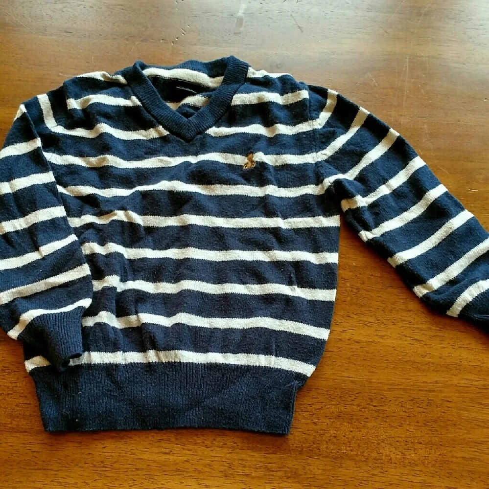 Baby Gap navy and white striped sweater 2t